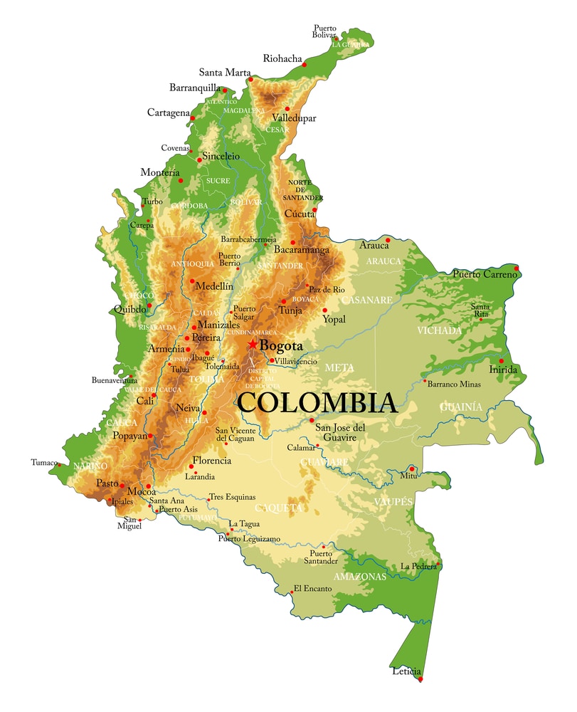 Map of Colombia