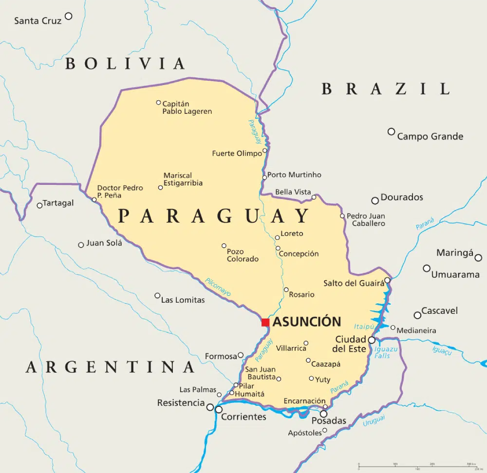 Map of Paraguay